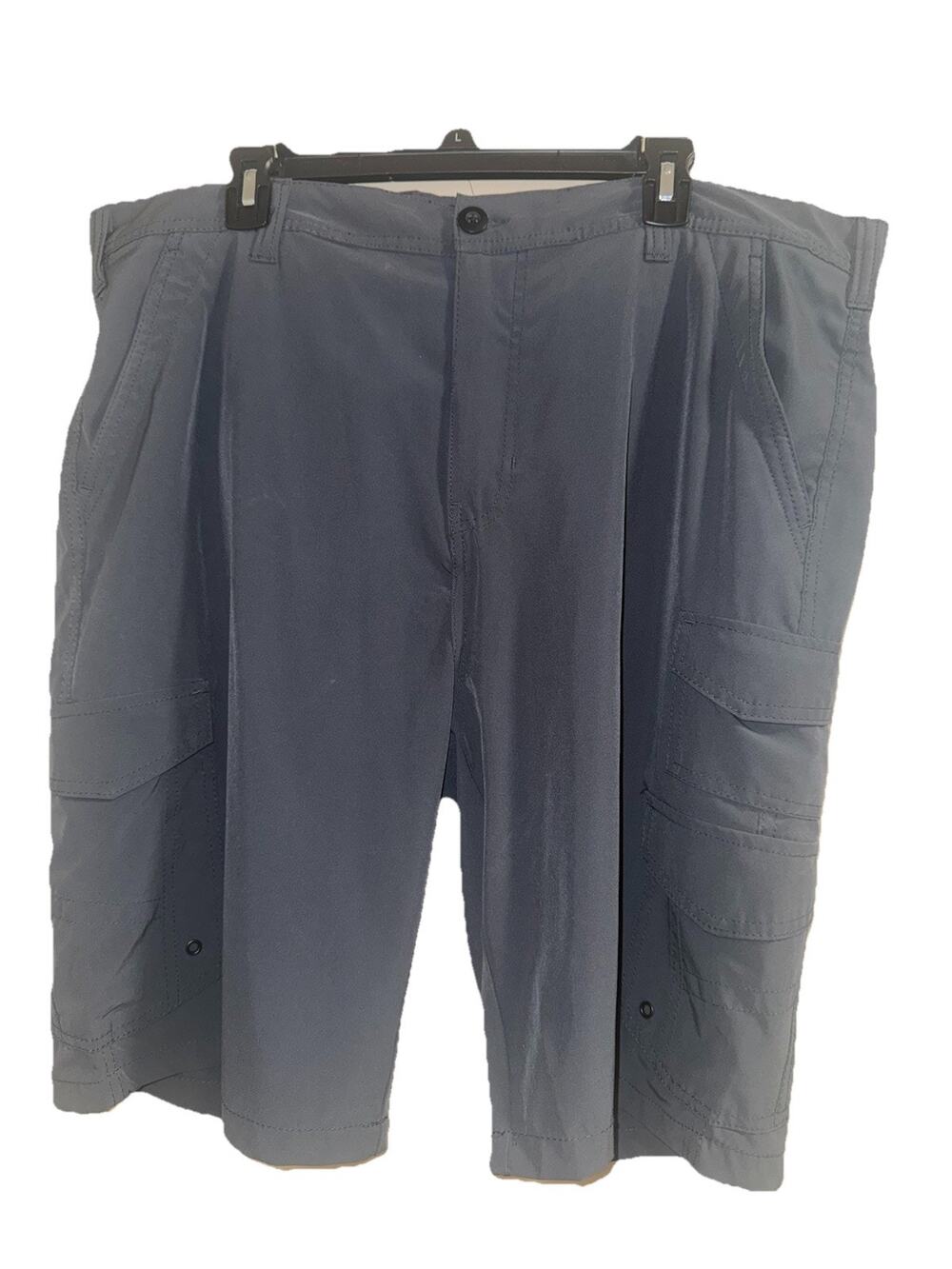 Iron Co. Men's Cargo Shorts Gray Greystone Performance Stretch Utility Shorts